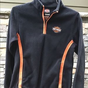 Black fleece Harley Davidson pullover size medium